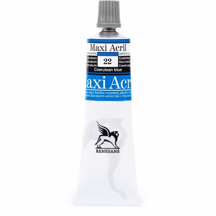 Renesans-MAXI akryl gloss 60 ML-22-COERULEAN BLUE