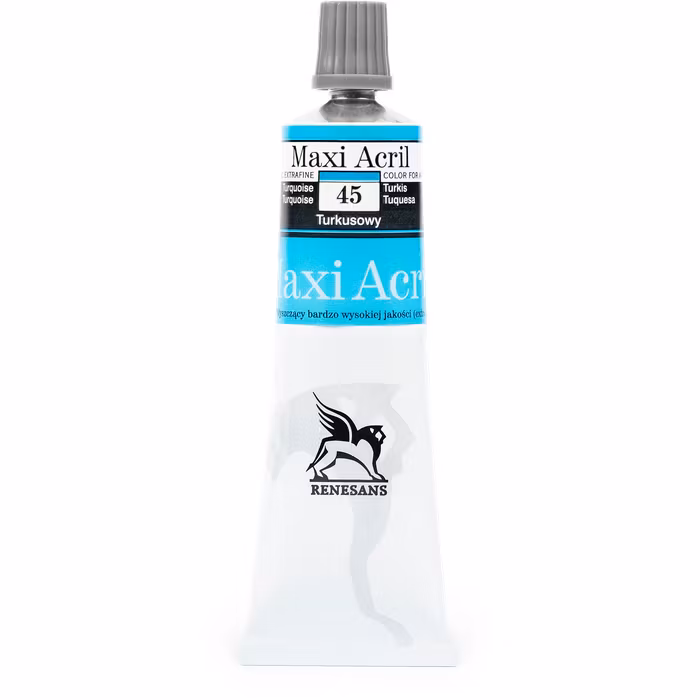 Renesans-MAXI akryl gloss 60 ML-45-TURQUOISE
