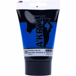Renesans-A'kryl satin 100 ML-20-PHTHALO BLUE
