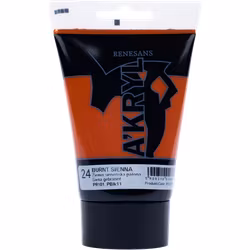 Renesans-A'kryl satin 100 ML-24-BURNT SIENNA