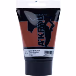 Renesans-A'kryl satin 100 ML-25-RAW BROWN