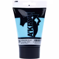 Renesans-A'kryl satin 100 ML-39-TURQUOISE BLUE