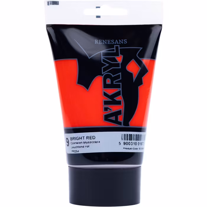 Renesans-A'kryl satin 100 ML-09-BRIGHT RED