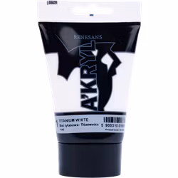 Renesans-A'kryl satin 100 ML-01-TITANIUM WHITE