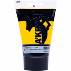 Renesans-A'kryl satin 100 ML-05-MEDIUM YELLOW