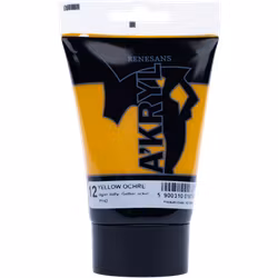 Renesans-A'kryl satin 100 ML-12-YELLOW OCHRE