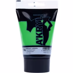 Renesans-A'kryl satin 100 ML-14-BRIGHT GREEN