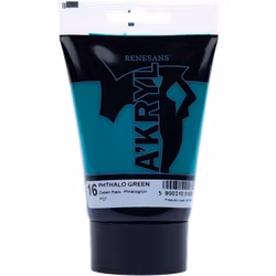 Renesans-A'kryl satin 100 ML-16-PHTHALO GREEN