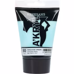 Renesans-A'kryl satin 100 ML-80-TURQUOISE GREEN