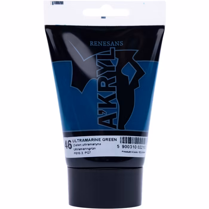 Renesans-A'kryl satin 100 ML-46-ULTRAMARINE GREEN