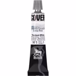 Renesans-Cover tempera gouache extrafine in tubes 60 ml -01-Titanium white