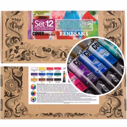 Renesans-Cover tempera gouache extrafine in tubes 20 ml-Box med 12st