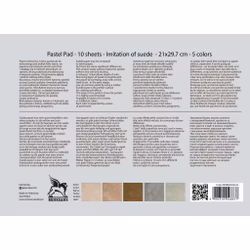 Renesans-pastell pad block 10 st mocka-ark i 5 färger-A4