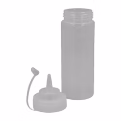 Plastflaska-350ml-transparent med pip och hatt
