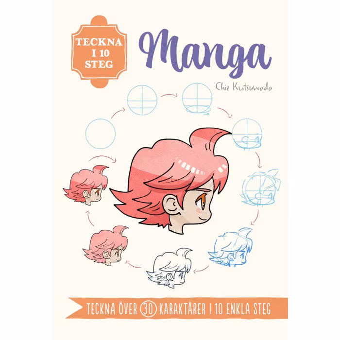 Teckna i 10 steg-Manga-över 30 karaktärer