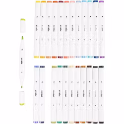 Illustration marker-24st i olika kulörer