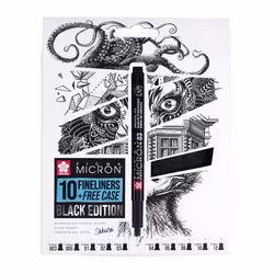 Micron-Black edition-6st med fodral