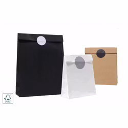 Presentpåsar set 9st kraft/svart/vit 3 storlekar x 3 färger