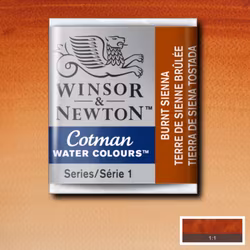 Akvarellfärg Cotman 1/2-kopp Burnt sienna 074