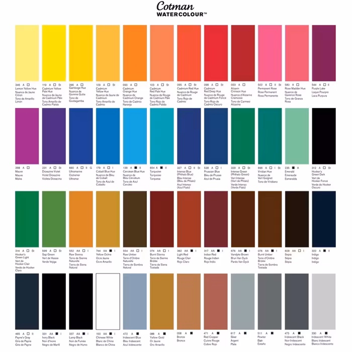 Akvarellfärg Cotman 1/2-kopp Cadmium yellow hue 109