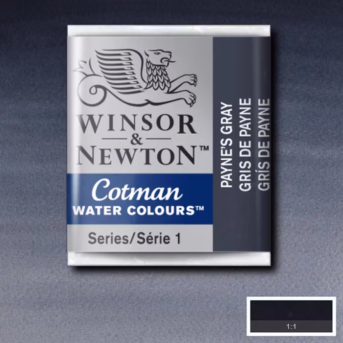 Akvarellfärg Cotman 1/2-kopp Payne’s gray 465