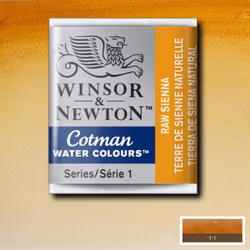 Akvarellfärg Cotman 1/2-kopp Raw sienna 552