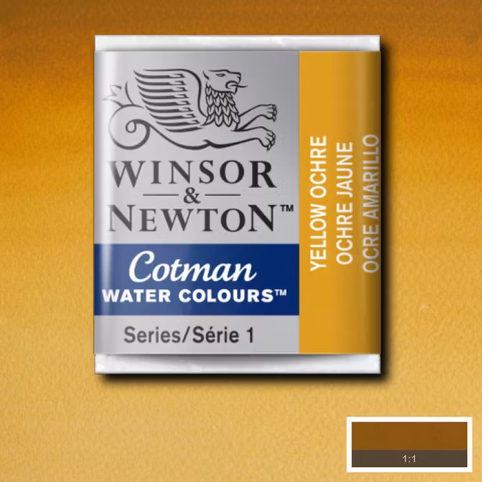 Akvarellfärg Cotman 1/2-kopp Yellow ochre 744