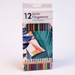 Metallic-färgpennor-12 st