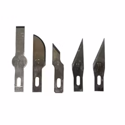 Skalpell-kniv inkl 5 extrablad-Aluminium