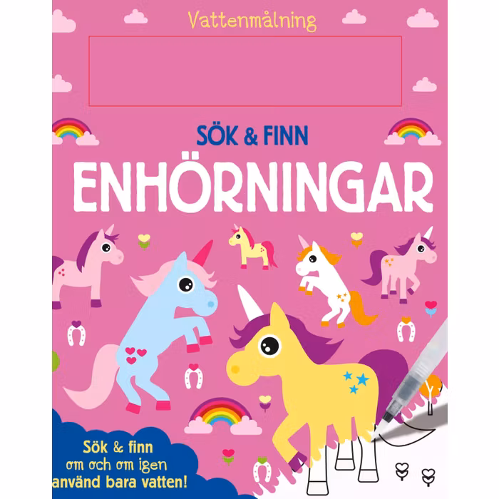 ENHÖRNINGAR-Sök & finn-Vattenmålning