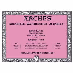 Arches akvarellblock-300g-23x31-20st-Hotpress