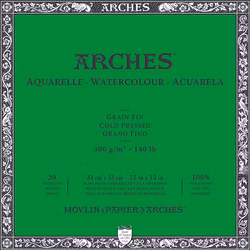 Arches Aquarelle CP-31x31-300g-Block 20st