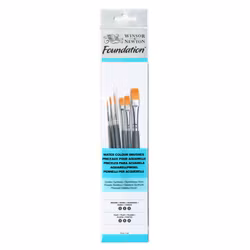 Akvarellpenslar-set om 6 st-Winsor & Newton Foundation