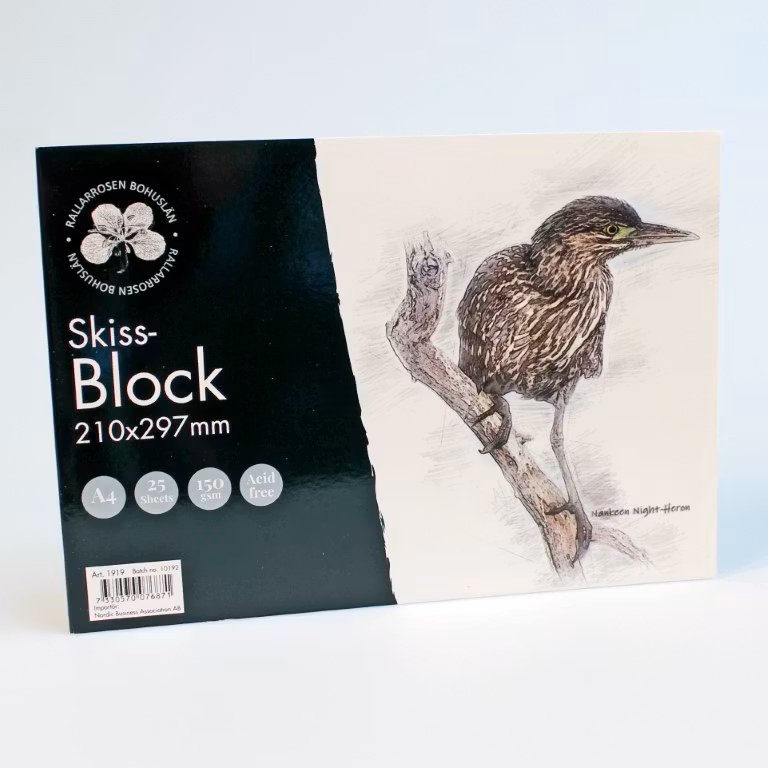 SKISSBLOCK A4 25 SIDOR-150 gram
