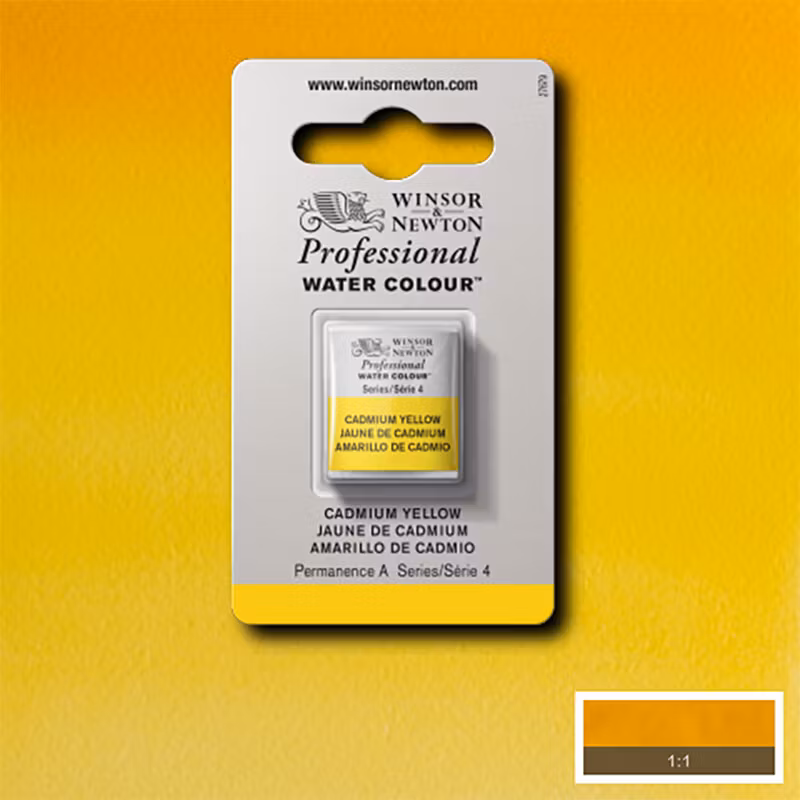 Akvarellfärg Winsor & Newton Prof. 1/2-kopp  Cadmium yellow 108 S4