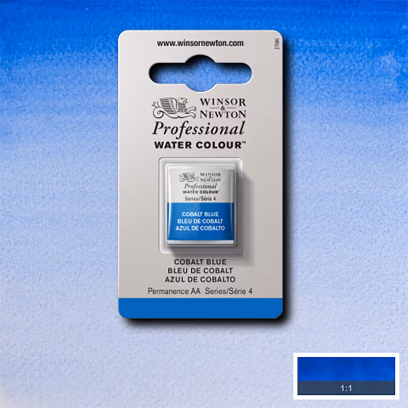 Akvarellfärg Winsor & Newton Prof. 1/2-kopp  Cobalt blue 178 S4