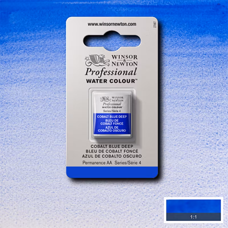 Akvarellfärg Winsor & Newton Prof. 1/2-kopp  Cobalt blue deep 180 S4