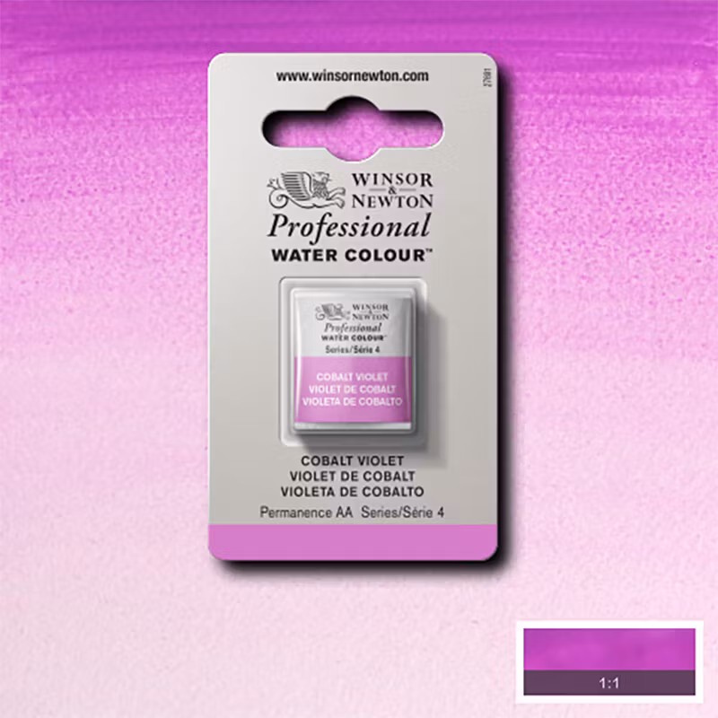 Akvarellfärg Winsor & Newton Prof. 1/2-kopp  Cobalt violet  192 S4