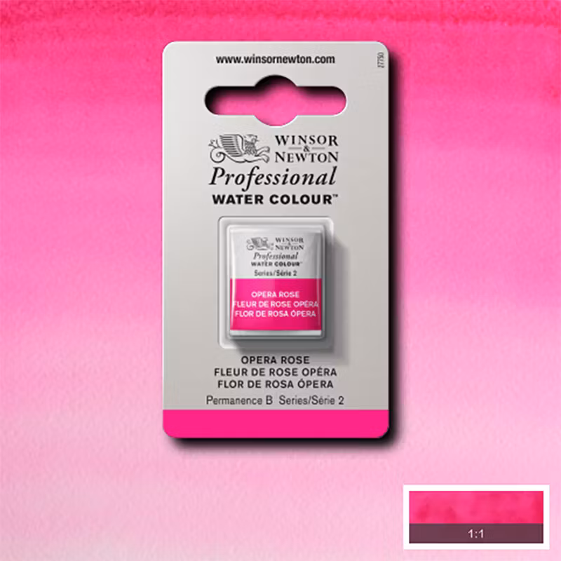 Akvarellfärg Winsor & Newton Prof. 1/2-kopp  Opera Rose  448 S2