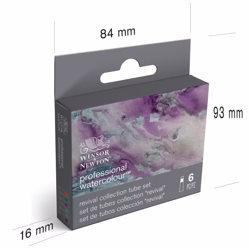 Akvarellfärgset Winsor & Newton professionell-Revival Collection 6st - 5ml tuber