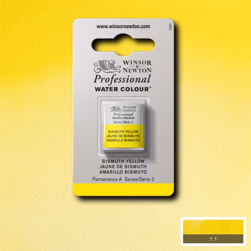 Akvarellfärg Winsor & Newton Prof. 1/2-kopp  Bismouth Yellow 025 S3