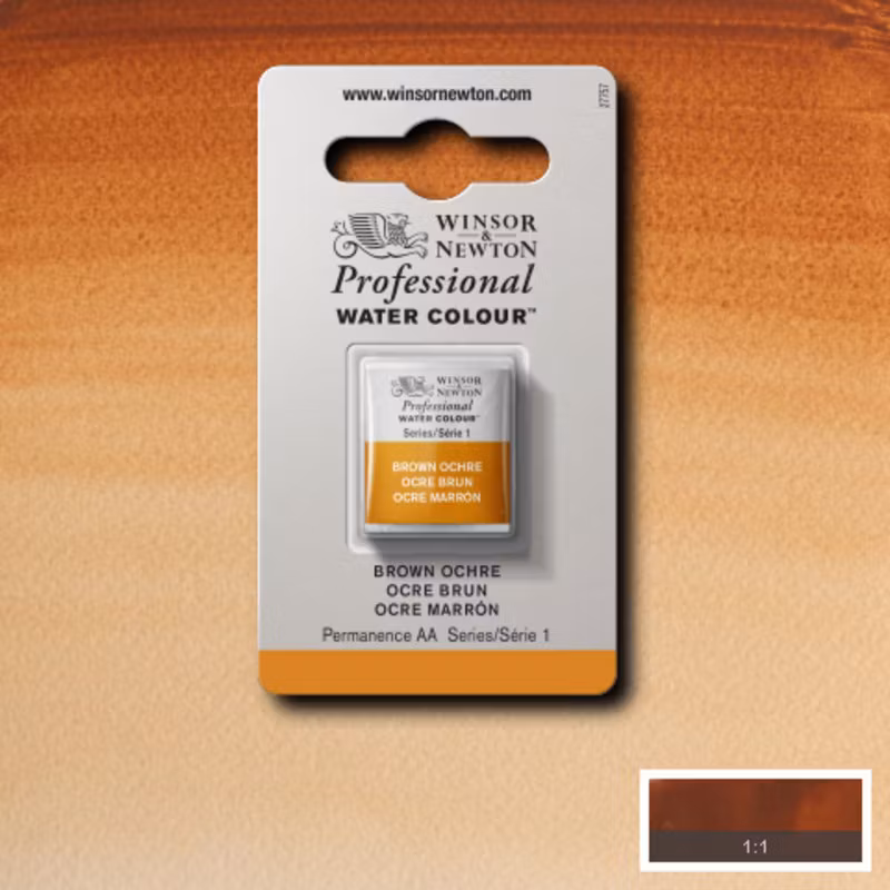Akvarellfärg Winsor & Newton Prof. 1/2-kopp  Brown Ochre  059 S1