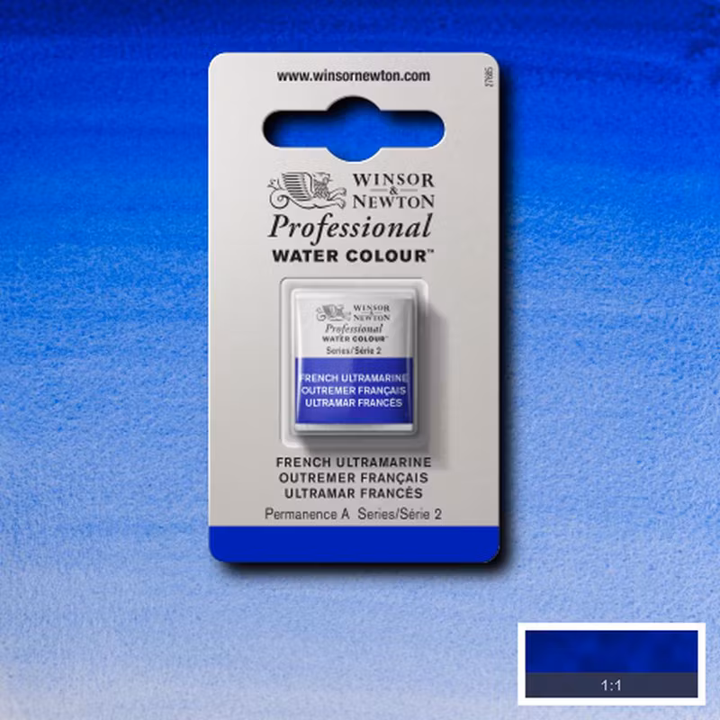 Akvarellfärg Winsor & Newton Prof. 1/2-kopp  French ultramarine 263 * S2