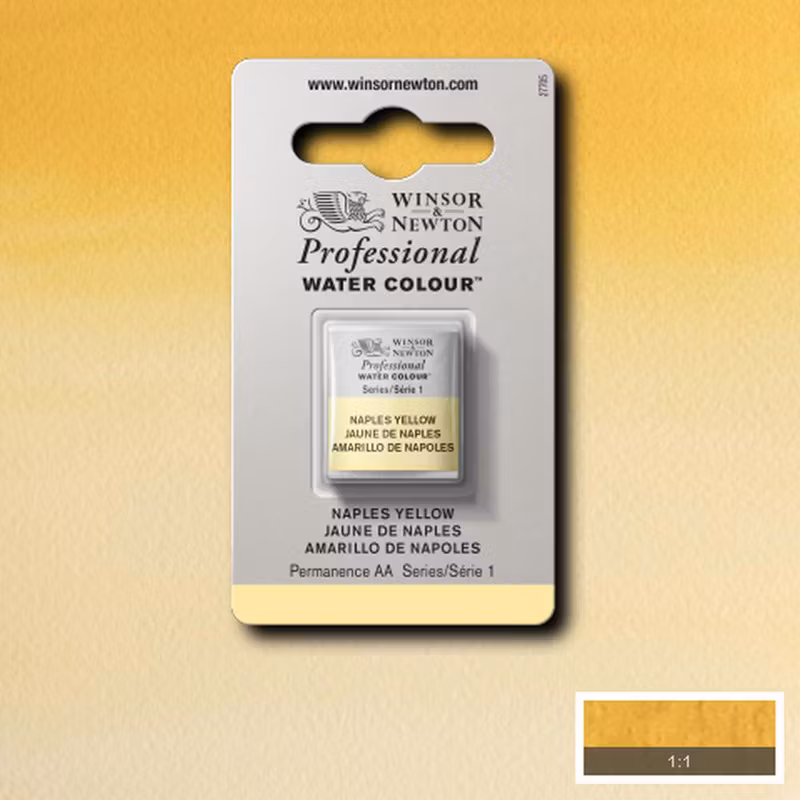 Akvarellfärg Winsor & Newton Prof. 1/2-kopp  Naples yellow  422 S1