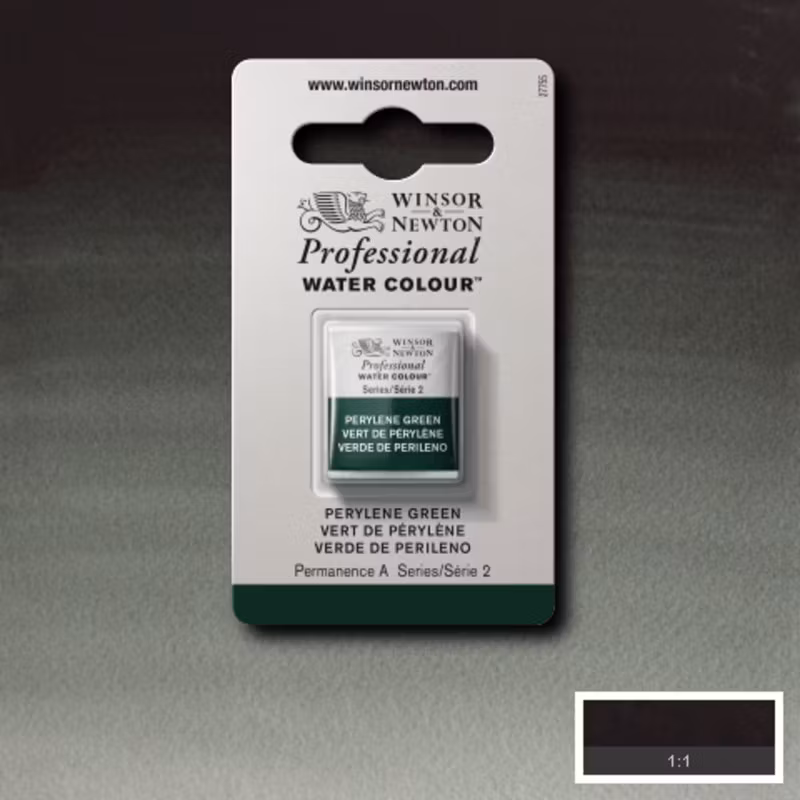 Akvarellfärg Winsor & Newton Prof. 1/2-kopp  Perylene Green  460 S2
