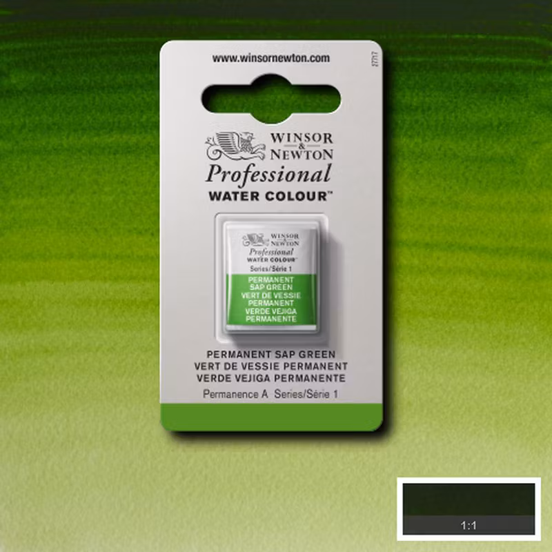 Akvarellfärg Winsor & Newton Prof. 1/2-kopp  Permanent sap green  503 S1