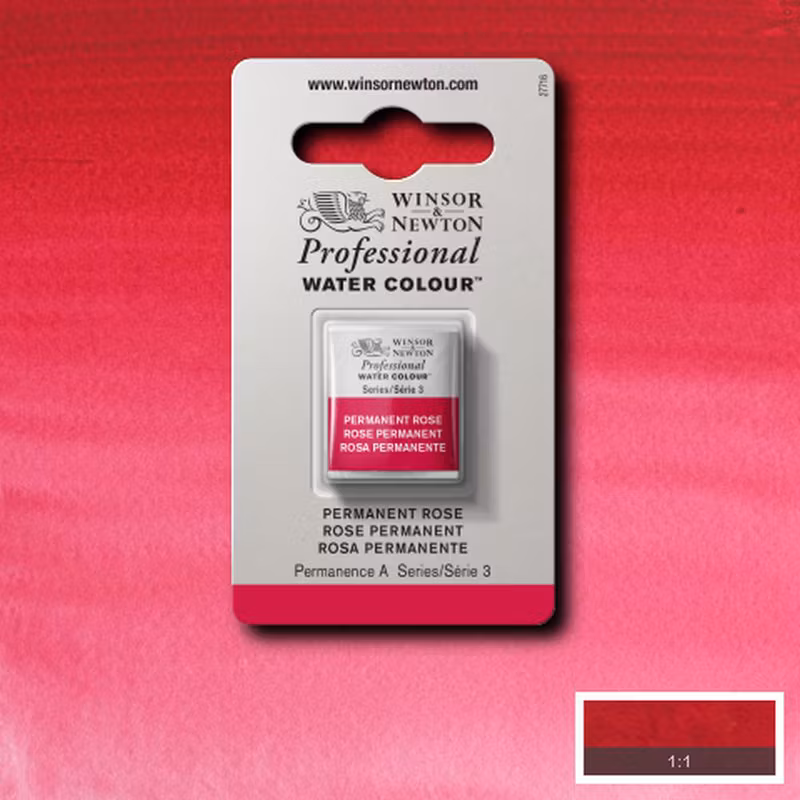 Akvarellfärg Winsor & Newton Prof. 1/2-kopp  Permanent rose 502 * S3