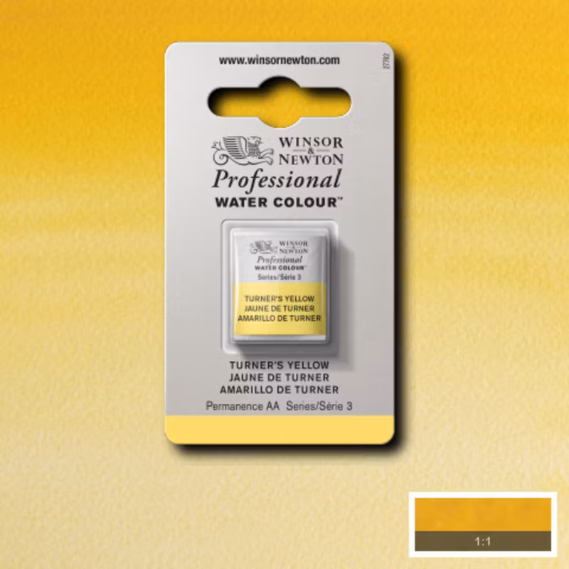 Akvarellfärg Winsor & Newton Prof. 1/2-kopp  Turners Yellow  649 S3