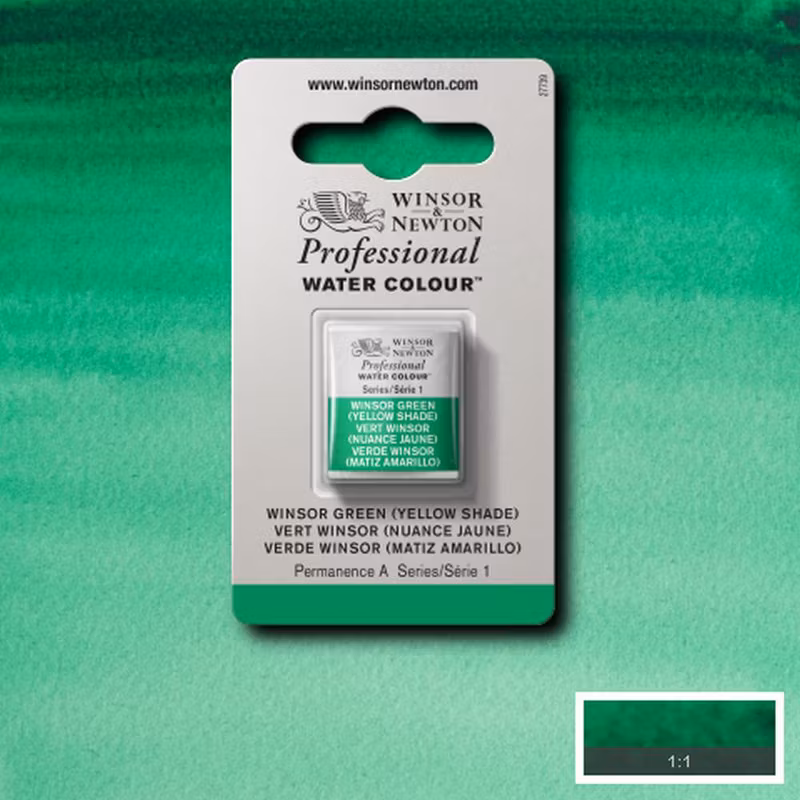 Akvarellfärg Winsor & Newton Prof. 1/2-kopp  Winsor green (yellow shade) 721 * S1