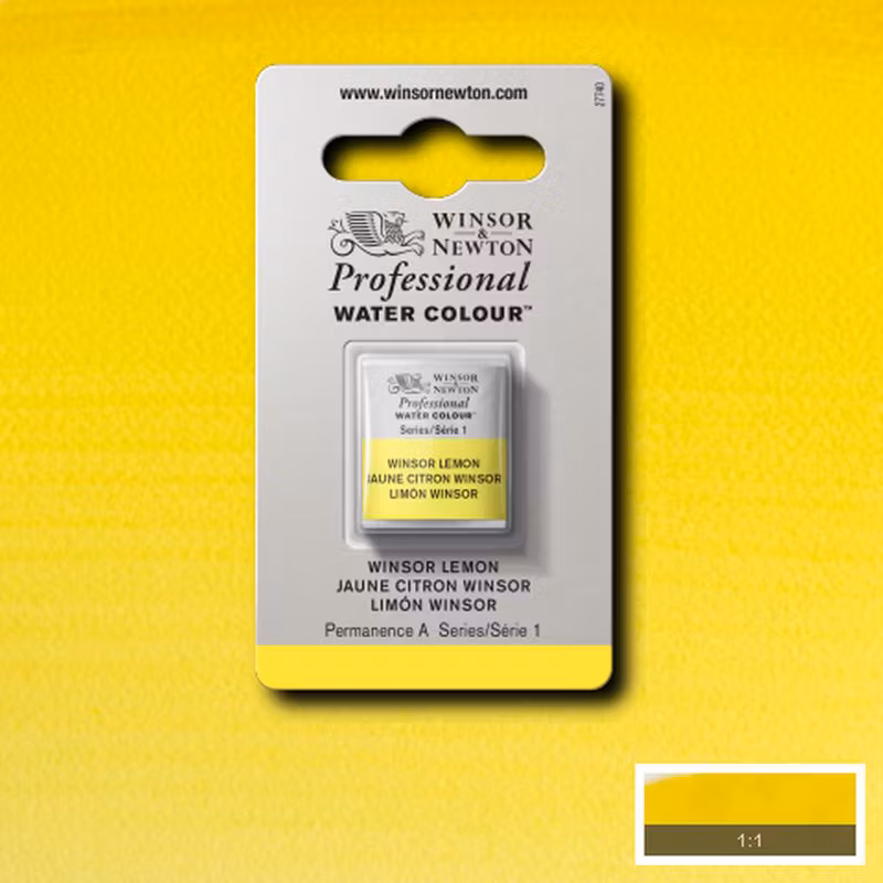 Akvarellfärg Winsor & Newton Prof. 1/2-kopp  Winsor lemon 722 * S1